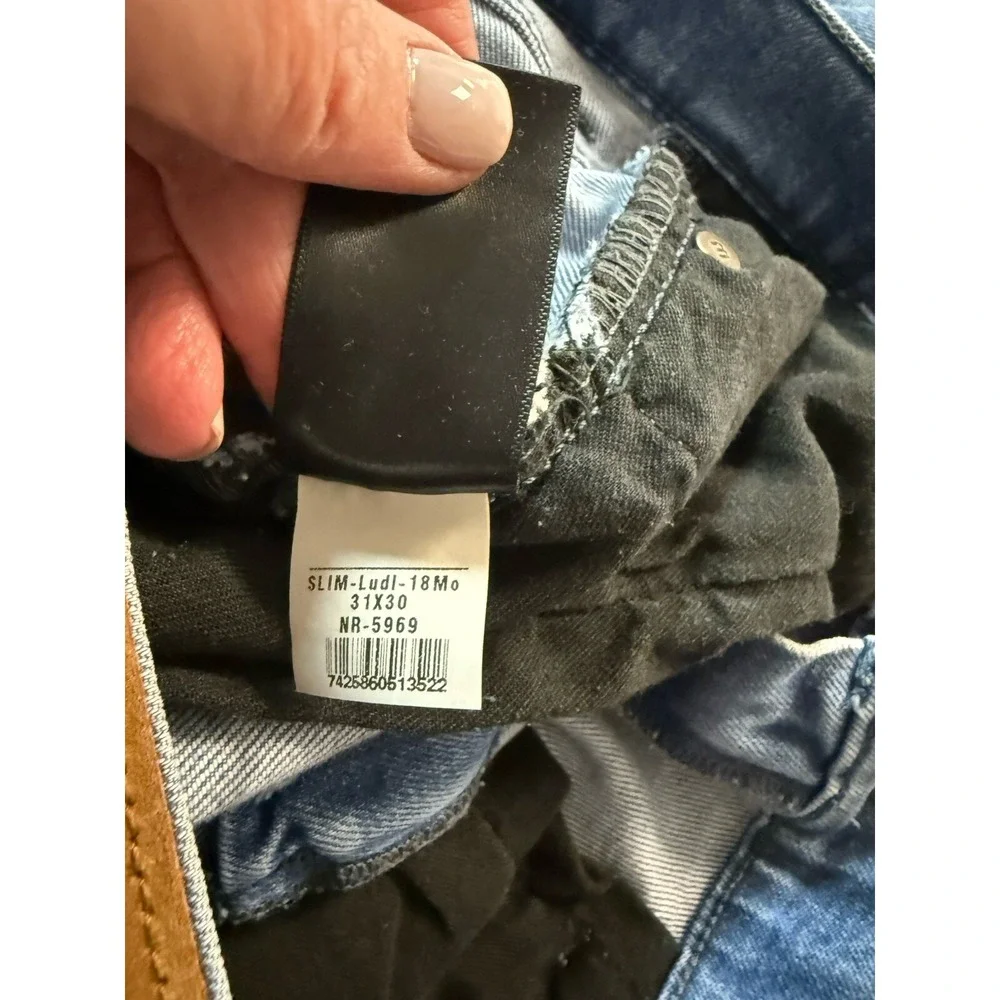 Mott and Bow Men's Slim Fit Jeans Medium Wash 31x30 (READ) Blue Denim Pants